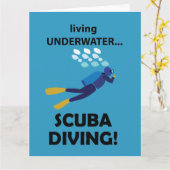 スキューバダイビングダイビングダイビング カード (黄色い花)