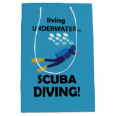 スキューバダイビングダイビングダイビング ミディアムペーパーバッグ (正面)