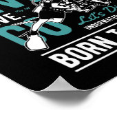 スキューバダイビングダイビング水中ライフスタイル生まれダイブ ポスター (角)