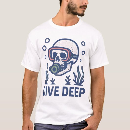スキューバダイビングダイブ深い Tシャツ (正面)