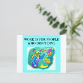 スキューバダイビングデザイン ポストカード (スタンド正面)