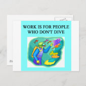 スキューバダイビングデザイン ポストカード (正面/裏面)