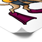 スキューバダイビングドッグポスター ポスター (角)