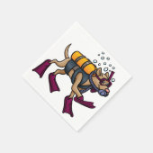 スキューバダイビングドッグ紙ナプキンス スタンダードカクテルナプキン (角)