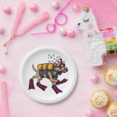 スキューバダイビングドッグ紙プレート ペーパープレート (パーティー)