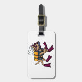 スキューバダイビングドッグ荷物タグ ラゲッジタグ (正面縦)