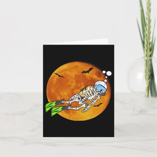 スキューバダイビングハロウィンスキューバダイバー カード (正面)