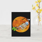 スキューバダイビングハロウィンスキューバダイバー カード (黄色い花)