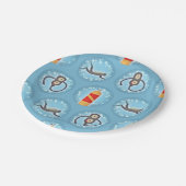 スキューバダイビングパターン – かわいいスキューバテーマ ペーパープレート (アングル)