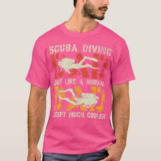 スキューバダイビングパパクールスキューバダイバー海スキューバディヴィ Tシャツ