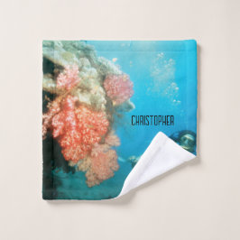 スキューバダイビングパーソナライズされた ウォッシュタオル