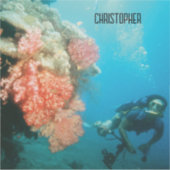 スキューバダイビングパーソナライズされた シール (正面)