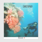 スキューバダイビングパーソナライズされた シール (シート)