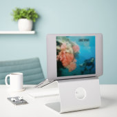 スキューバダイビングパーソナライズされた シール (デスク上のノートパソコン)