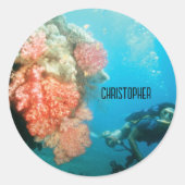 スキューバダイビングパーソナライズされた ラウンドシール (正面)