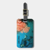 スキューバダイビングパーソナライズされた ラゲッジタグ (正面縦)