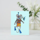 スキューバダイビングマウス ポストカード (スタンド正面)