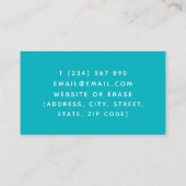 スキューバダイビングレッスンインストラクターダイバーシーカラー 名刺 (裏面)