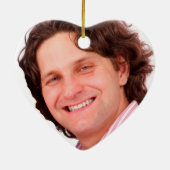 スキューバダイビングロゴ – ダイバーズ赤いハート旗 セラミックオーナメント (裏面)