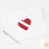 スキューバダイビング国旗のハートシール ハートシール (封筒)