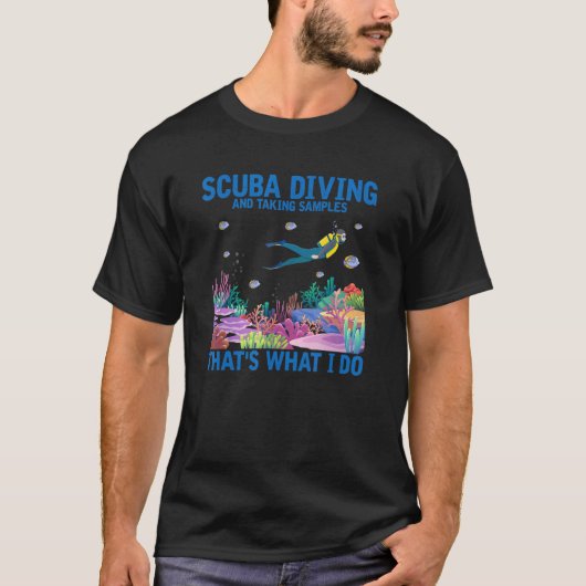 スキューバダイビング未来海洋生物学者海科学 Tシャツ (正面)