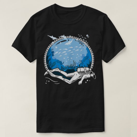 スキューバダイビング水中海ダイバートレーナー Tシャツ (デザイン正面)