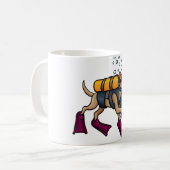 スキューバダイビング犬のマグ コーヒーマグカップ (正面左)