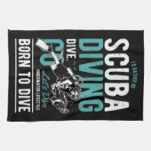 スキューバダイビング生まれへダイビング |スポーツ キッチンタオル (横)