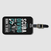 スキューバダイビング生まれへダイビング |スポーツ ラゲッジタグ (正面横)