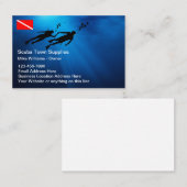 スキューバダイビング用品とクラスの名刺 名刺 (正面/裏面)