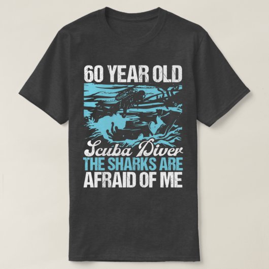 スキューバダイビング60誕生日スキューバダイバー60年 Tシャツ (デザイン正面)