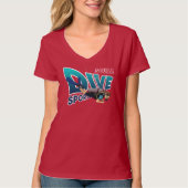 スキューバダイビング |女性のVネック Tシャツ (正面)