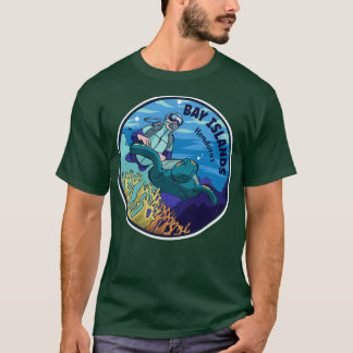 スキューバダイビングinベイアイランズホンジュラス tシャツ