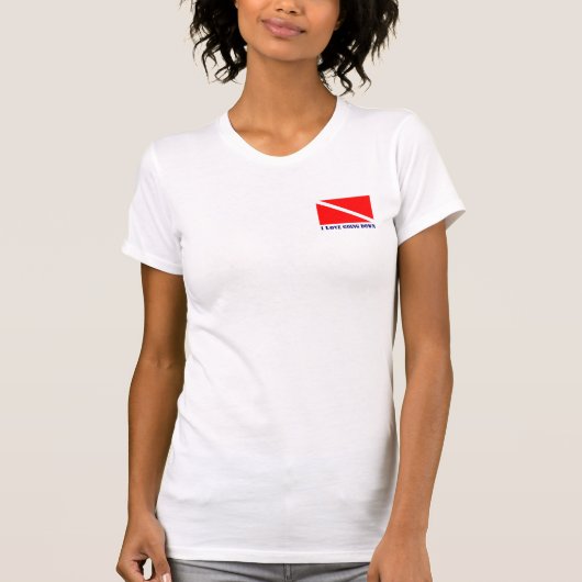 スキューバダイビングTシャツ – 私はダウン行くのが大好き Tシャツ (正面)