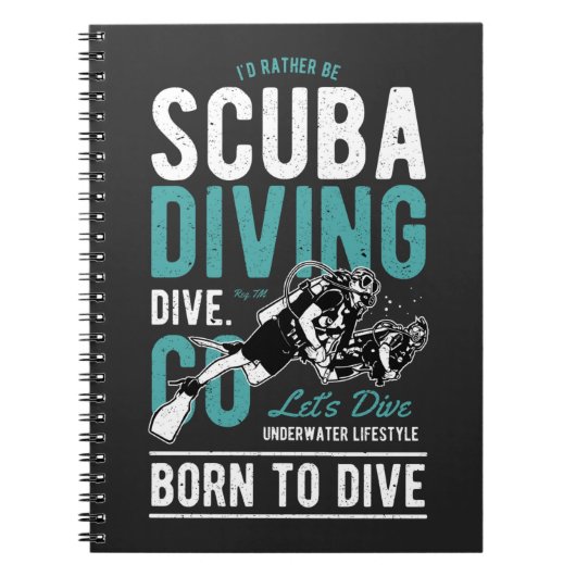 スキューバダイビ生まれング·トゥ·ダイビング|スポーツ ノートブック (正面)