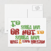 スキューバダイブへ ポストカード (正面/裏面)