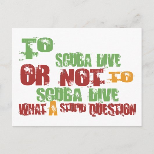 スキューバダイブへ ポストカード (正面)