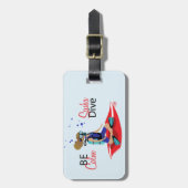 スキューバダイブめい想ヨガラゲージタグ ラゲッジタグ (正面縦)