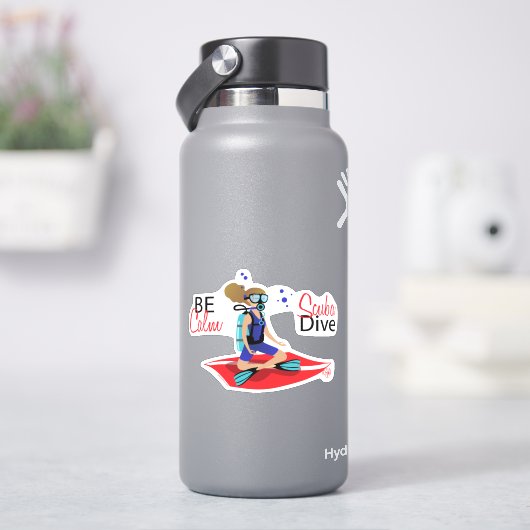 スキューバダイブめい想ヨガ シール (HydroFlask)