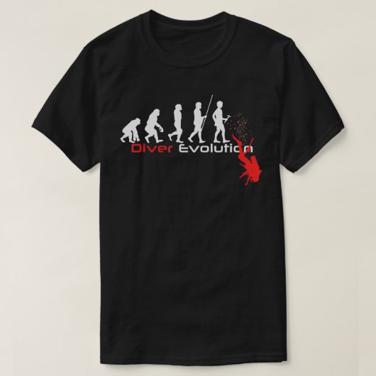 スキューバダイブエボリューション潜水機 Tシャツ (デザイン正面)