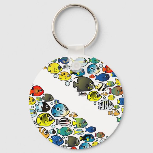 スキューバドア可能なダイバーダウン国旗 キーホルダー (正面)