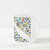 スキューバドア可能なダイバーダウン国旗 フロストグラスマグカップ (正面右)