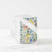 スキューバドア可能なダイバーダウン国旗 フロストグラスマグカップ (正面左)