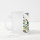 スキューバドア可能なダイバーダウン国旗 フロストグラスマグカップ (左)