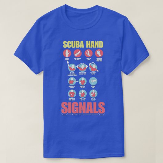 スキューバハンドシグナルダイバーハンドサイン Tシャツ (デザイン正面)