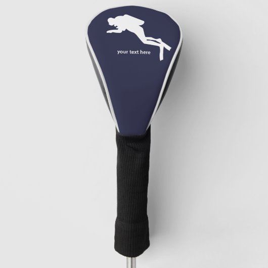 スキューバパーソナライズされたダイバーゴルフヘッドカバー ゴルフヘッドカバー (正面)