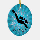 スキューバパーソナライズされたダイビングオーナメント セラミックオーナメント (右)