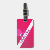 スキューバビーチ旗、熱帯ダイバーズ旗 ラゲッジタグ (正面縦)