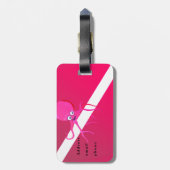 スキューバビーチ旗、熱帯ダイバーズ旗 ラゲッジタグ (裏面縦)