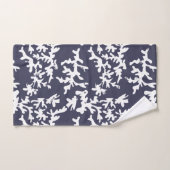 スキューバブルークールホワイトコーラルリーフパターン ハンドタオル (ハンドタオル)